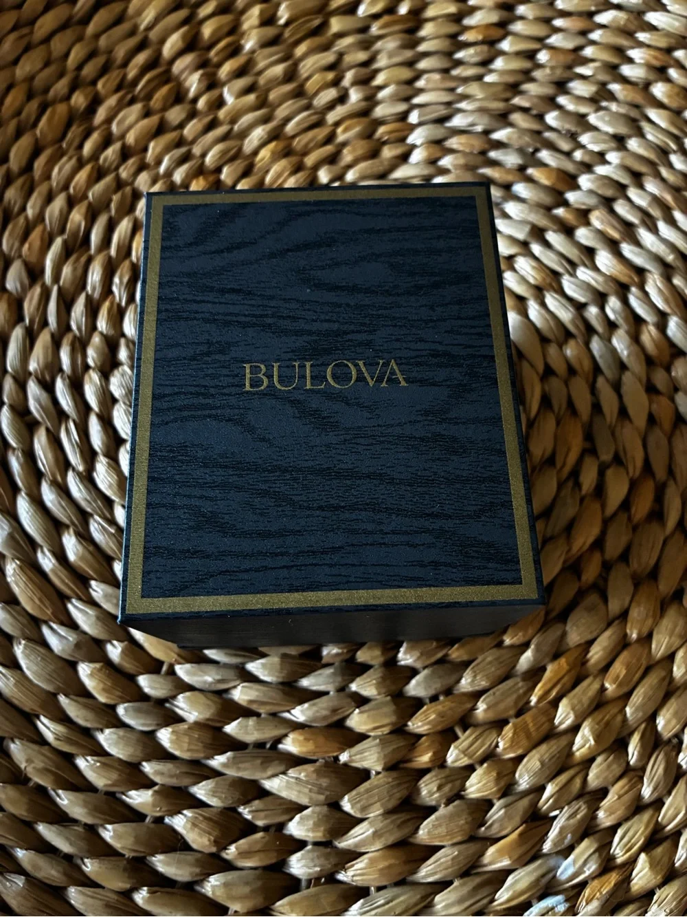 Bulova Silver Men's Watch with Black Dial and Roman Numerals